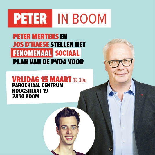 Peter Mertens on tour in Boom